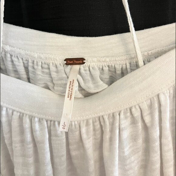 NWOT Free People Sweet Goodbye Square Neck White Top - Picture 4 of 5